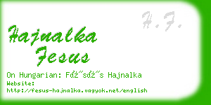 hajnalka fesus business card